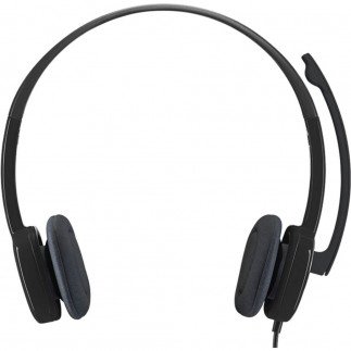 Logitech H151 Wired Stereo Headset-Black (LOGI H151 981-000589)