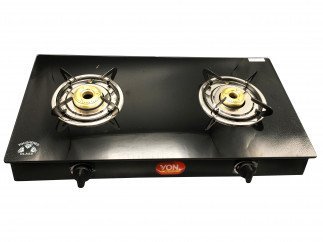Von Gas Cooker 2 Plates, Table Top Cooker, Glass Black, VTGT2