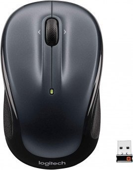 Logitech M325 Tanzania, Wireless Mouse, 2.4 GHz with USB Unifying Receiver, 1000 DPI Optical Tracking, 18-Month Life Battery, PC/Mac/Laptop - Dark Silver Black Grey 910-002142