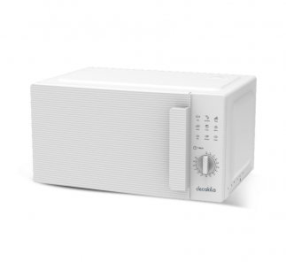 Decakila Microwave Oven 20L 600W KEMC001W, 600W Microwave output, Turntable glass tray 245mm, Single dial