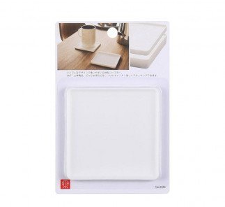 Nadstar1 Coaster Cloth for Drinks Absorbent, Square Coasters for Coffee Table Wooden Table,100% Cotton Cloth Drink Coster, Cup Coasters for Table, Office Desk (White) Square NSH6354