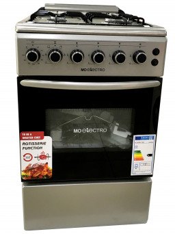 Mo Electro 4 Gas Burners, Oven Lamp 50X60cm (Silver, MOF0456-SL) | Jiko La Gesi Tupu Mo Electro
