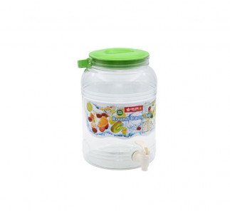 Lion star Plastic Storage Jar Round with Tape 8L D-45, Green