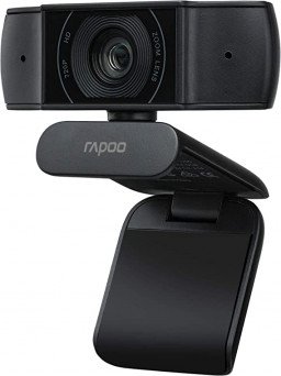 Rapoo C200 720p HD USB Black, 360° Horizontal, 100° Super Wide-Angle Webcam with Microphone for Live Broadcast Video Calling Conference