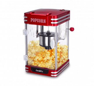 Decakila Popcorn Maker 310W Kettle 2.5 oZ Rolling Stirrer Non-stick Surface Detachable Plate Easy Washing KETT019R