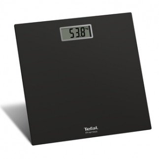 TEFAL Premiss Bathroom Scale PP1400V0 Tanzania, 150kg, electronic, glass, black