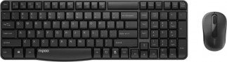 RAPOO X1800S Keyboard and Mouse Combo Wireless Desktop Keyboard  (Black)