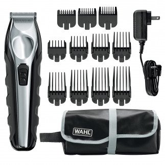 Wahl All in One Lithium Ion Sport Ergo Grooming Kit Tanzania, (Steel/Black, 9888-1227)
