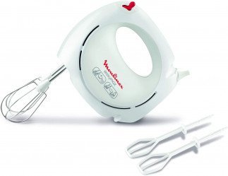 MOULINEX Easy Max Hand Mixer, 200 Watts, White, Plastic/Stainless Steel, HM250127
