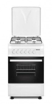 Bruhm 4 Gas 50 x 50 Free Standing Cooker Tanzania(BGC 5040NW, White) | JIKO LA GESI NA OVEN PLATE NNE(4) BRUHM