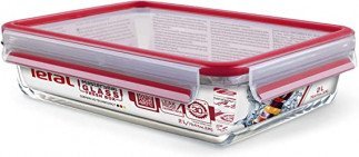 TEFAL Masterseal Food Keeper 2 Litre Food Storage Container, Red/Clear,Glass, N1041110 Tanzania