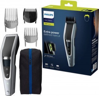 Philips HC5630/15 Tanzania, Series 5000 Hair Trimmer with 28 Length Settings, 3 Comb Attachments