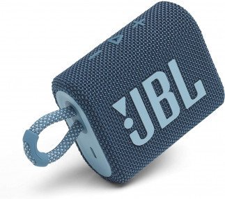 JBL Go 3: Portable Speaker with Bluetooth, Built-in Battery, Waterproof and Dustproof Feature - Blue
