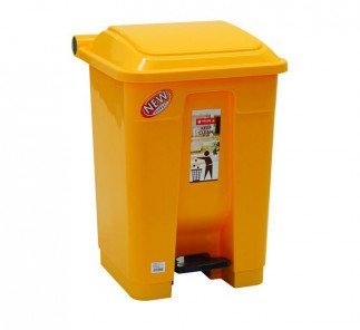 Lionstar Dustbin 50L w/Pedal Gomi C-72, Yellow