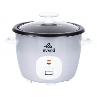 Evvoli 2 In 1 Rice Cooker with Steamer 4.5 Litter non-stick 700W (White EVKA-RC4501S)