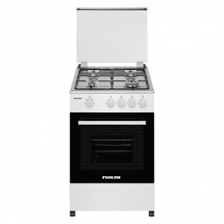Nikai 50 X 50 cm, 4 Burners Gas Cooking Range, White Color with Glass Lid on Top -U2110N5 Tanzania | Majiko Ya Gesi Ya Kisasa
