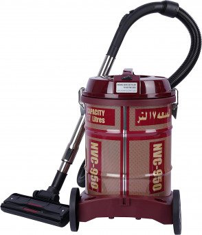 Nikai Drum Type Vacuum Cleaner Tanzania, 1400-1600 Watts, 17 Liter, Red - Assorted models (NVC-950T & NVC990T)