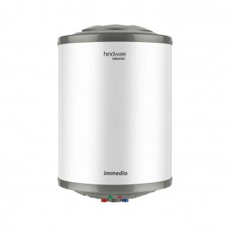Hindware Atlantic Immedio  25L Water Heater, Wall Mounting, White & Grey