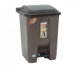 Lionstar Dustbin 50L w/Pedal Gomi C-72, Brown