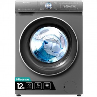 Hisense 12Kg Automatic Front Load Washing Machine with Inverter WFQR1214VAJMT - Titanium Grey