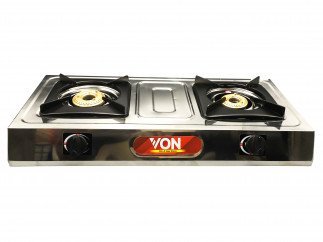 Von Hotpoint Table Top Cooker 2 Gas Burners Tanzania ( Inox, VTSS2)