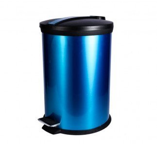 Nadstar1 Dustbin with Pedal, Steel 12 Liter, Blue B09-12LP Tanzania