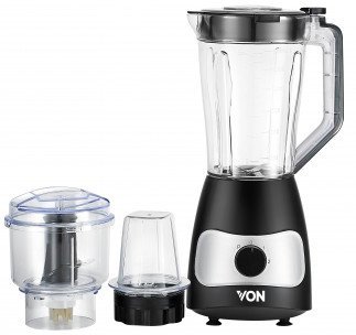 VON Hotpoint 3 in 1 Blender + Mill + Chopper 400W Tanzania (Black, VSBT04MCK)