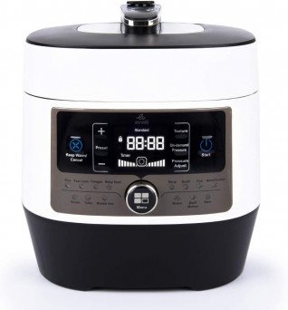 evvoli 14 In 1 Multi-Use Programmable Pressure Cooker 5 Litter 900W 14 Programs Digital LED Display 24 hours preset timer White EVKA-PC5014B Tanzania