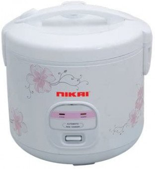 Nikai Rice Cooker 1.8L Keep Warm Function Teflon Coated Inner Pot 762W NR674N3 Plastic Steamer Double Thermostat Control Detachable Power Cord