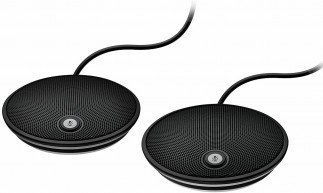 Logitech Group Expansion Microphones for Video & Audio Conferencing, 989-000171, Black
