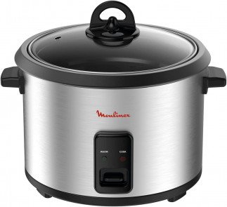 MOULINEX Easycook 1.8 Litre Rice Cooker, 700 Watt, Silver / Black, MK123D27