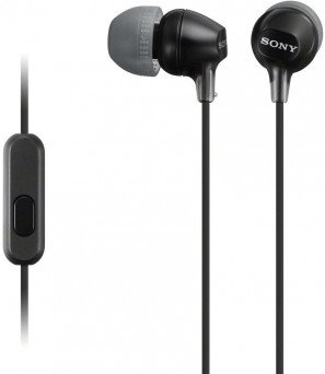 Sony MDR-EX15APBZE In-Ear Earbud Headphones with Mic, Black (MDR-EX15APBZE) Tanzania