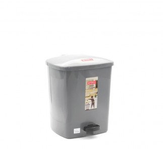 Lion star Dustbin 14L Square Step C-7, Gray