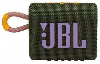 JBL Go 3: Portable Speaker with Bluetooth, Built-in Battery, Waterproof and Dustproof Feature - Green