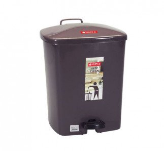Lion star Dustbin 14L Square Step C-7, Dark Grey