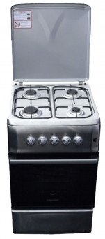 Westpoint Cooker 50x55cm Electric Oven 3 Gas 1 Electric Plates White, WCER5531E0