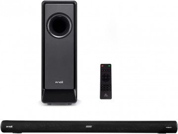 Evvoli Soundbar: 2.1ch 240W Soundbar with Wireless Subwoofer, Bluetooth, and LED Display EVAUD–SB241B