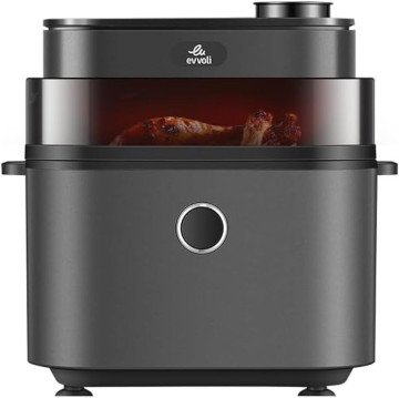 evvoli Air Fryer 7L With Digital Control Panel Display, 8 Preset Programs and 1650W, EVKA-AF8008D