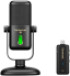 Saramonic USB Multicolor Wired/Wireless Microphone, Dual Channel Receiver, Mono/Stereo Switch, 10mW RF Output Power, 6 Hours Battery Life, Compatible W/ Third Party Apps, Black | SR-MV2000W