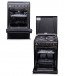 Delta Gas Cookers 50x55cm Gas Oven & Grill 2 Gas Burner Black, DGC22B