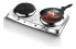RAF R.8205 Stainless Steel Electric Stovetop, Dual Hot Plate Cooker 1000W + 1000W, Portable Double Burner