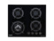 Built-In Gas Hob EH-604GL, 7mm Tempered Glass, 4 Gas Zones, Chinese Sabaf Burners, 3.3 kW Power, Iron Cast Pan Support, Battery Ignition