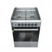 Delta Cooker 2 Gas Burners + 2 Electric Plates, Electric Oven & Grill, 50x55cm (Silver & Black) - DGC-5022