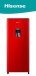 Hisense 177 Litre Single Door Fridge  H235RRE-WD With Water Dispenser - Red