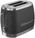 Beko Cosmopolis Toaster TAM8202B, Retro Black Chrome Design, Extra Wide Slot 2-Slice Toaster , Includes Defrost, Reheat & Cancel Functions