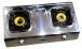 Venus Gas Stove 2 Burners Tanzania  (Inox, VGT-41BFS) | JIKO LA GESI LA MEZANI PLATE MBILI