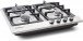 Nikai 4 Burner Built-In Gas Hob with Autoignition, Comes with 1 Year Warranty, NGH3005N Tanzania - Stainless Steel, Silver