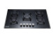 Built-In Hob EH-905GL | 7mm Tempered Glass, 5-Burner Gas Stove with Sabaf Burners and Iron Cast Pan Support