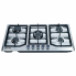 Nikai Gas Built In Hob 5 Burner Stainless Steel Cooktop With Full Safety Cast Iron Pan Support NGH5005N