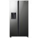 SAMSUNG 617L Side by Side Refrigerator, No Frost, Digital Inverter, Mirror Black (RS64R53112A)